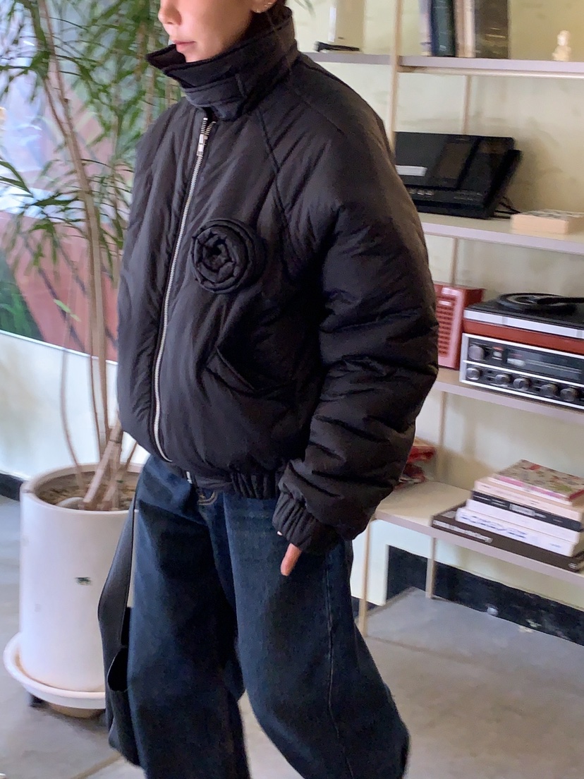 SUNDER MARKET韓國直郵㊣女裝新品時尚休閑職業25秋冬短款棉服SUNDER MARKET短款棉服