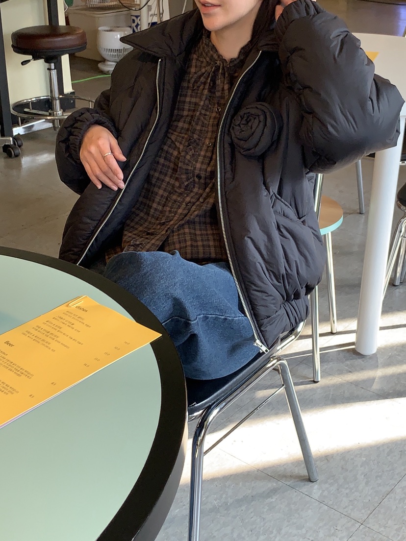 SUNDER MARKET韓國直郵㊣女裝新品時尚休閑職業25秋冬短款棉服SUNDER MARKET短款棉服