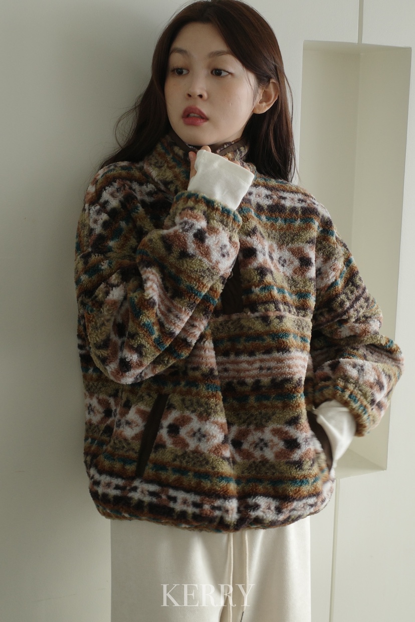 KERRY東大門㊣實拍女裝新品人氣時尚25秋冬職業夾克抓絨拉鏈KERRY夾克