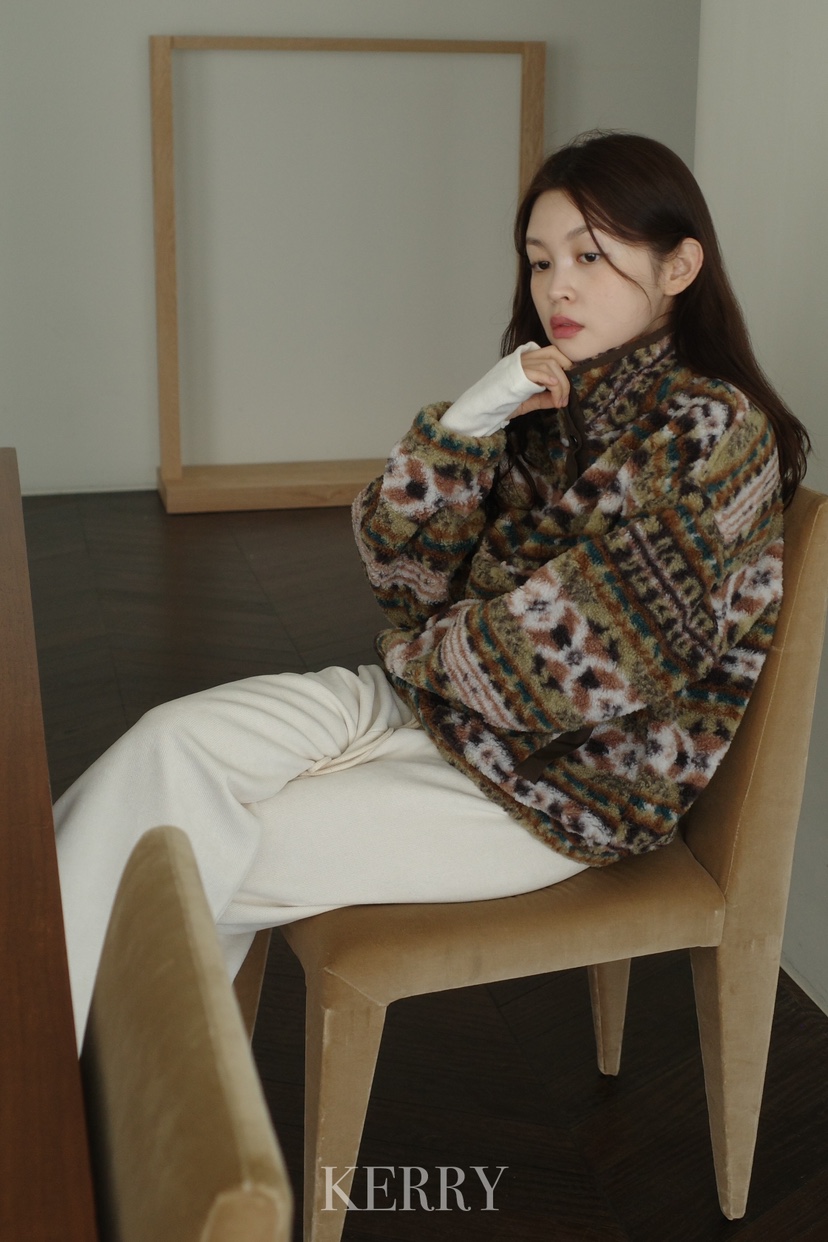 KERRY東大門㊣實拍女裝新品人氣時尚25秋冬職業夾克抓絨拉鏈KERRY夾克