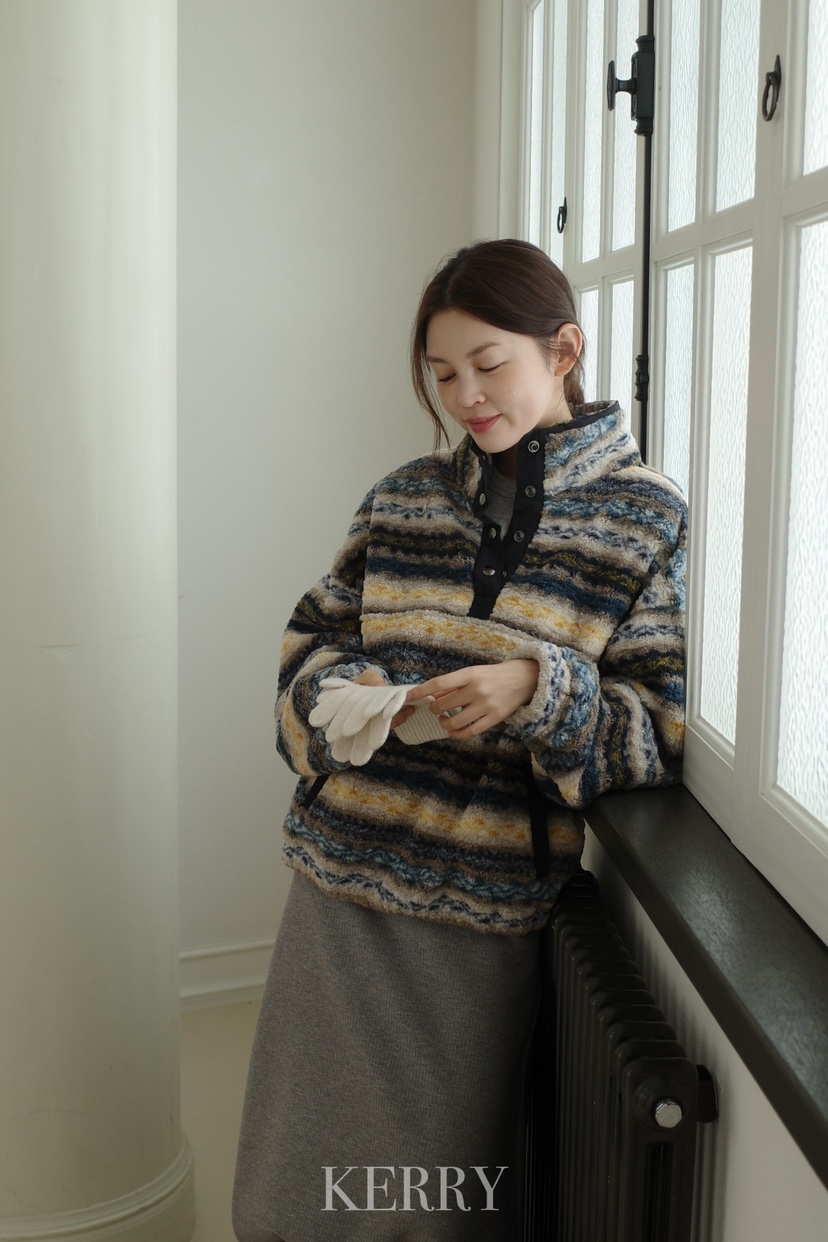 KERRY東大門㊣實拍女裝新品人氣時尚25秋冬職業夾克抓絨拉鏈KERRY夾克