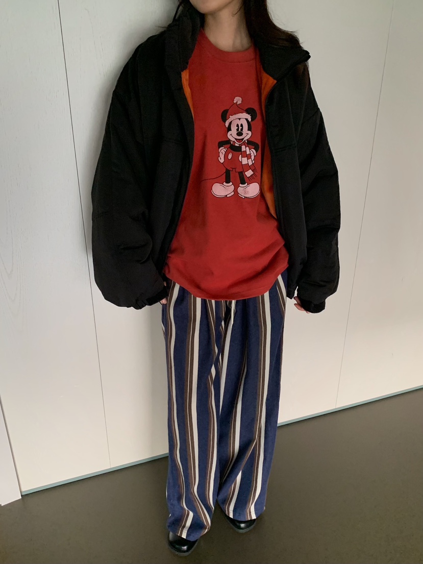 CAMEL-P韓國直郵㊣女裝新品休閑休閑褲條紋Came_l 家休閑褲