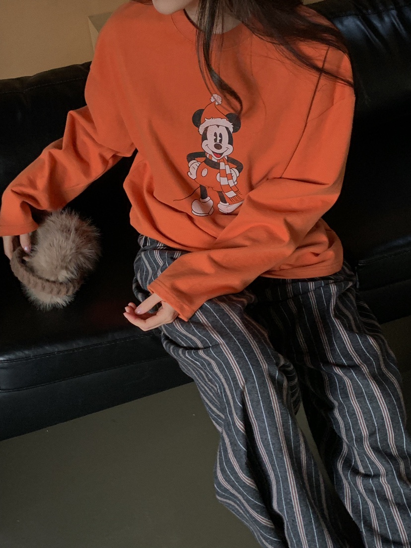 CAMEL-P韓國直郵㊣女裝新品休閑休閑褲條紋Came_l 家休閑褲