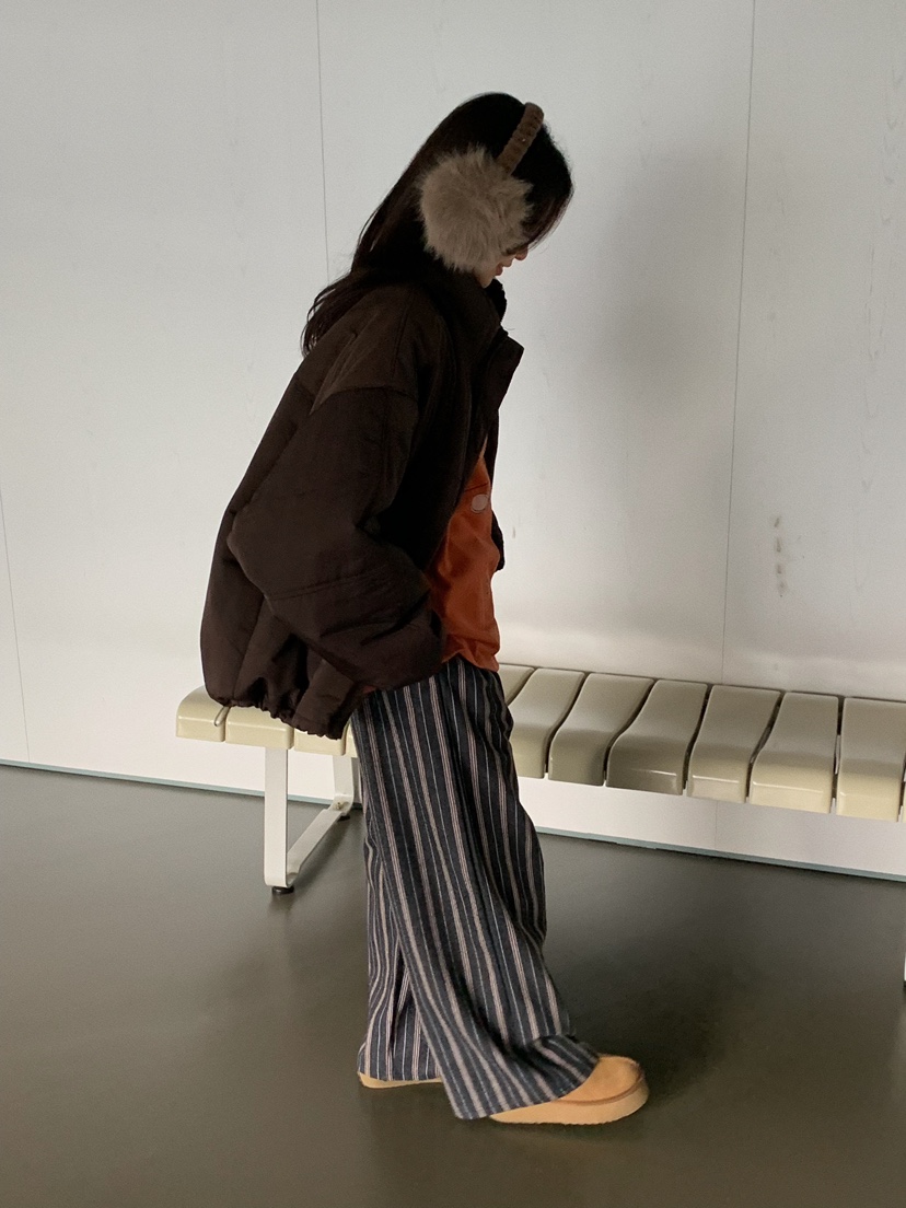 CAMEL-P韓國直郵㊣女裝新品休閑休閑褲條紋Came_l 家休閑褲