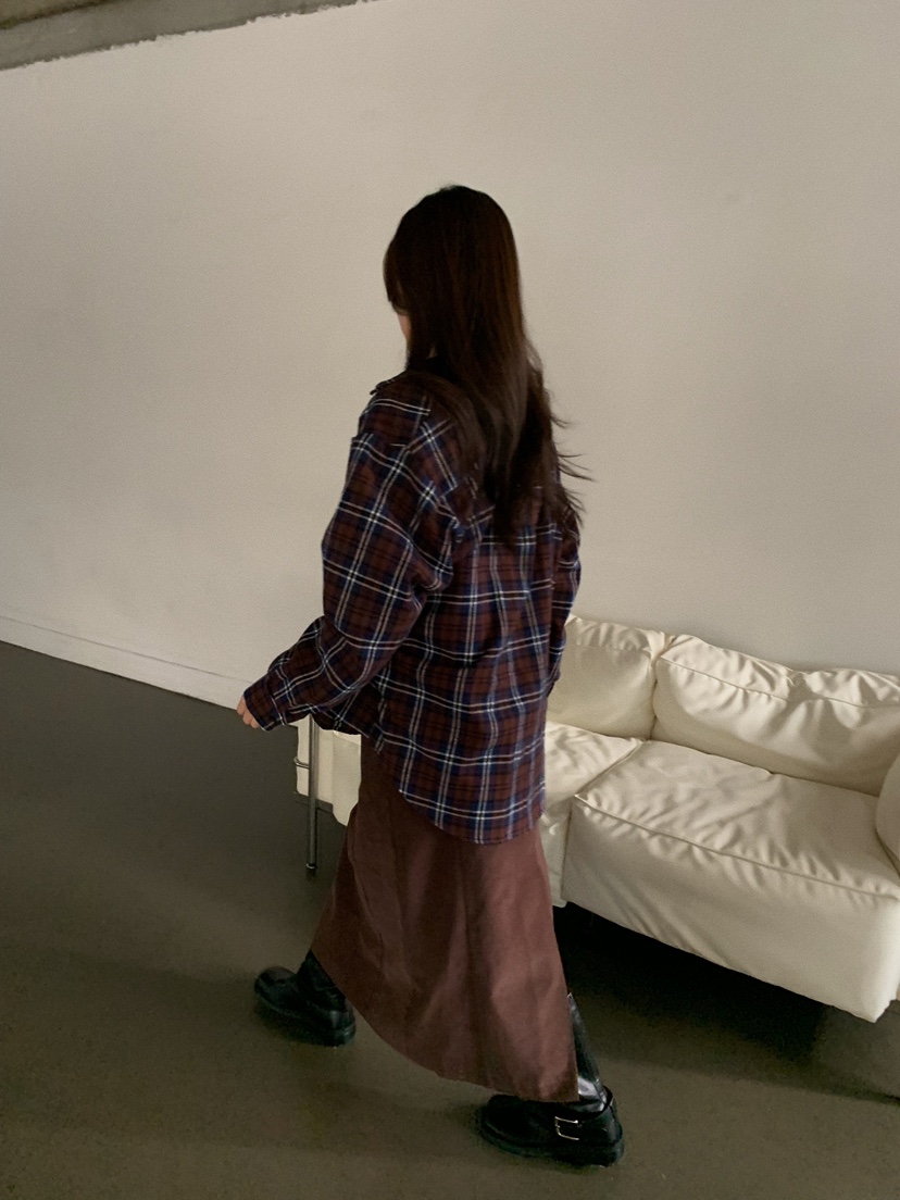 CAMEL-P韓國直郵㊣女士新品休閑襯衫蕾絲衫格子Came_l 家襯衫/蕾絲衫