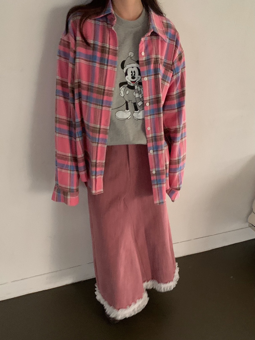 CAMEL-P韓國直郵㊣女士新品休閑襯衫蕾絲衫格子Came_l 家襯衫/蕾絲衫