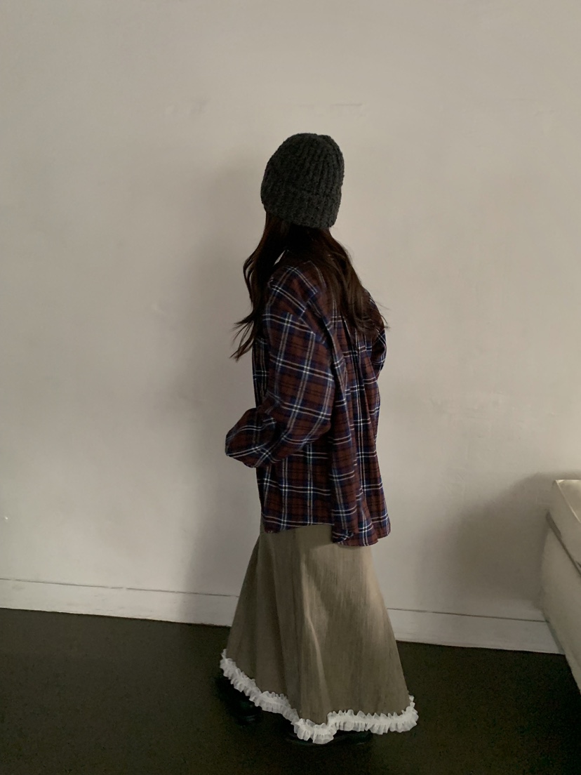 CAMEL-P韓國直郵㊣女士新品休閑襯衫蕾絲衫格子Came_l 家襯衫/蕾絲衫