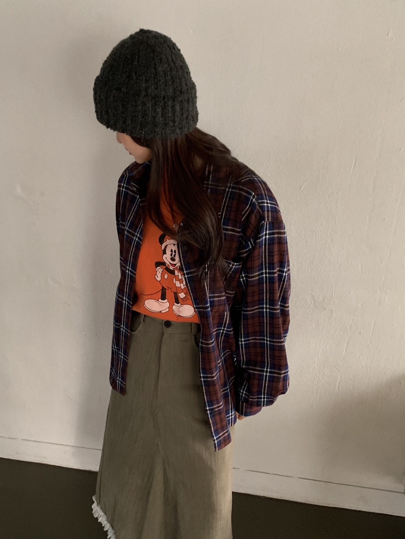 CAMEL-P韓國直郵㊣女士新品休閑襯衫蕾絲衫格子Came_l 家襯衫/蕾絲衫