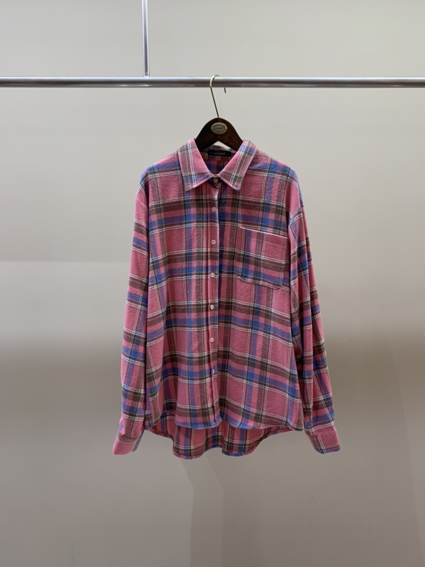 CAMEL-P韓國直郵㊣女士新品休閑襯衫蕾絲衫格子Came_l 家襯衫/蕾絲衫圖色2