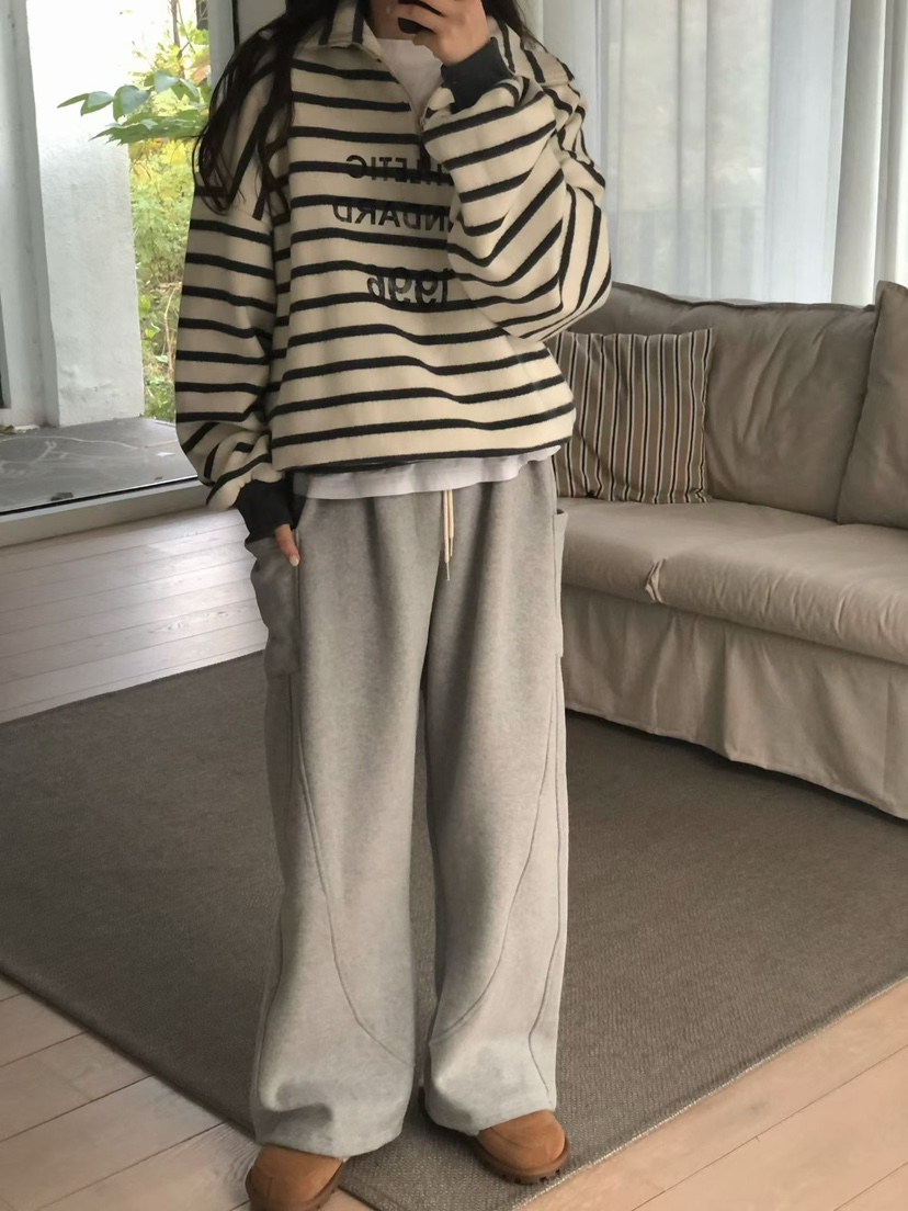 ONDO-P東大門㊣直郵女士新款休閑時尚熱賣人氣休閑褲口袋抓絨ONDO-P休閑褲