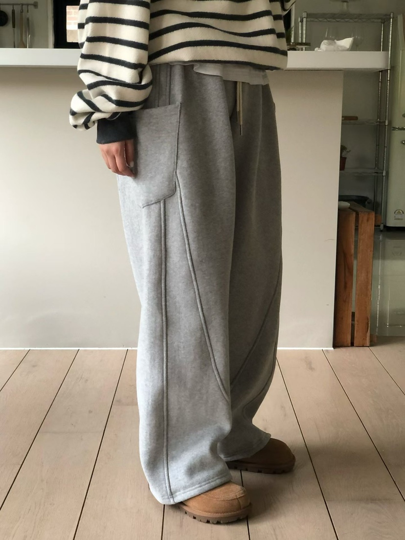 ONDO-P東大門㊣直郵女士新款休閑時尚熱賣人氣休閑褲口袋抓絨ONDO-P休閑褲