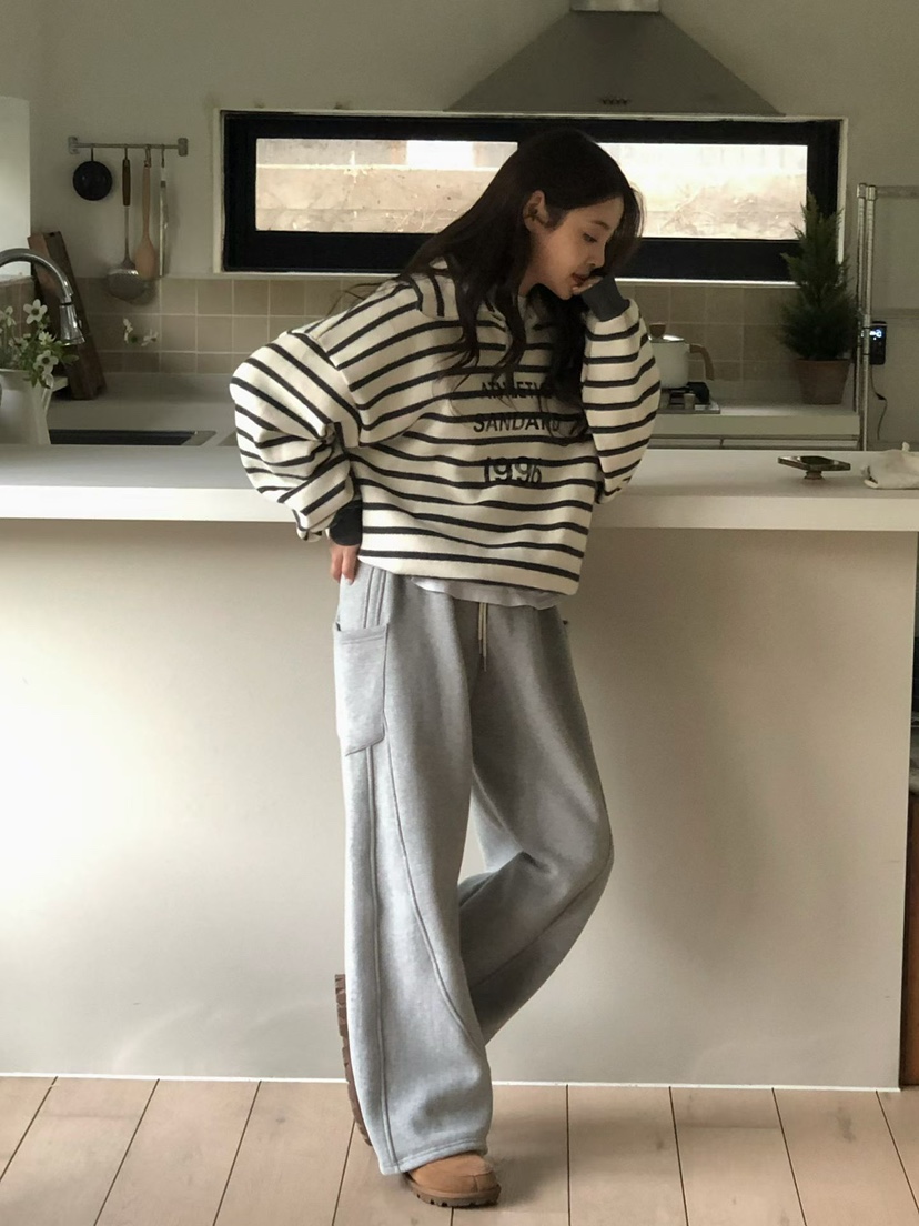 ONDO-P東大門㊣直郵女士新款休閑時尚熱賣人氣休閑褲口袋抓絨ONDO-P休閑褲