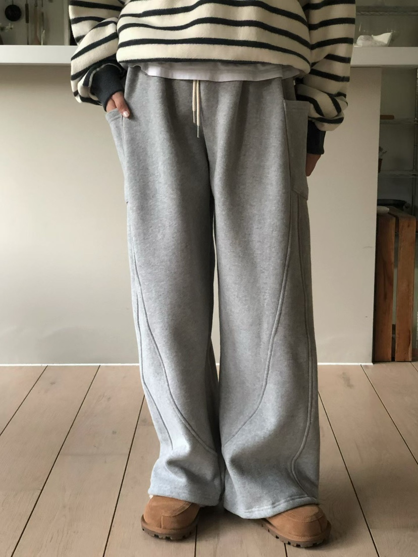 ONDO-P東大門㊣直郵女士新款休閑時尚熱賣人氣休閑褲口袋抓絨ONDO-P休閑褲