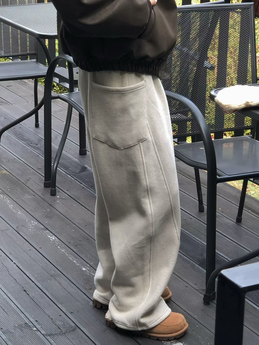 ONDO-P東大門㊣直郵女士新款休閑時尚熱賣人氣休閑褲口袋抓絨ONDO-P休閑褲