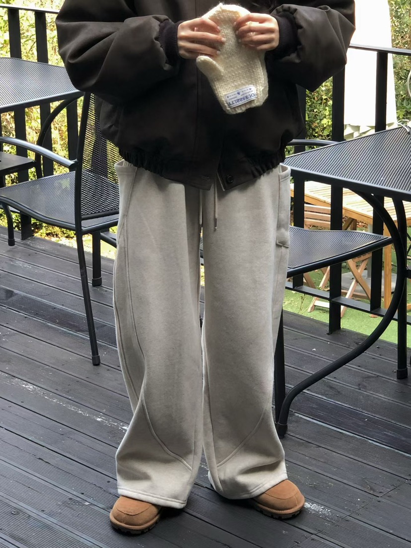 ONDO-P東大門㊣直郵女士新款休閑時尚熱賣人氣休閑褲口袋抓絨ONDO-P休閑褲