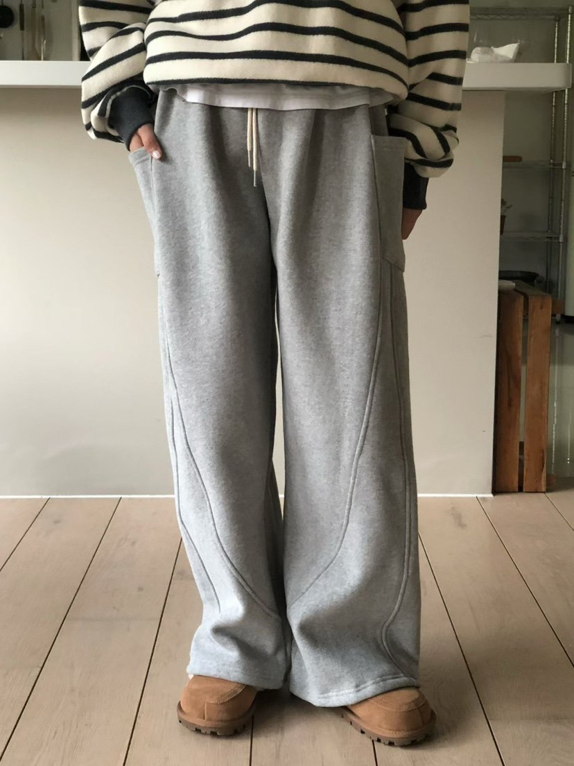 ONDO-P東大門㊣直郵女士新款休閑時尚熱賣人氣休閑褲口袋抓絨ONDO-P休閑褲圖色1