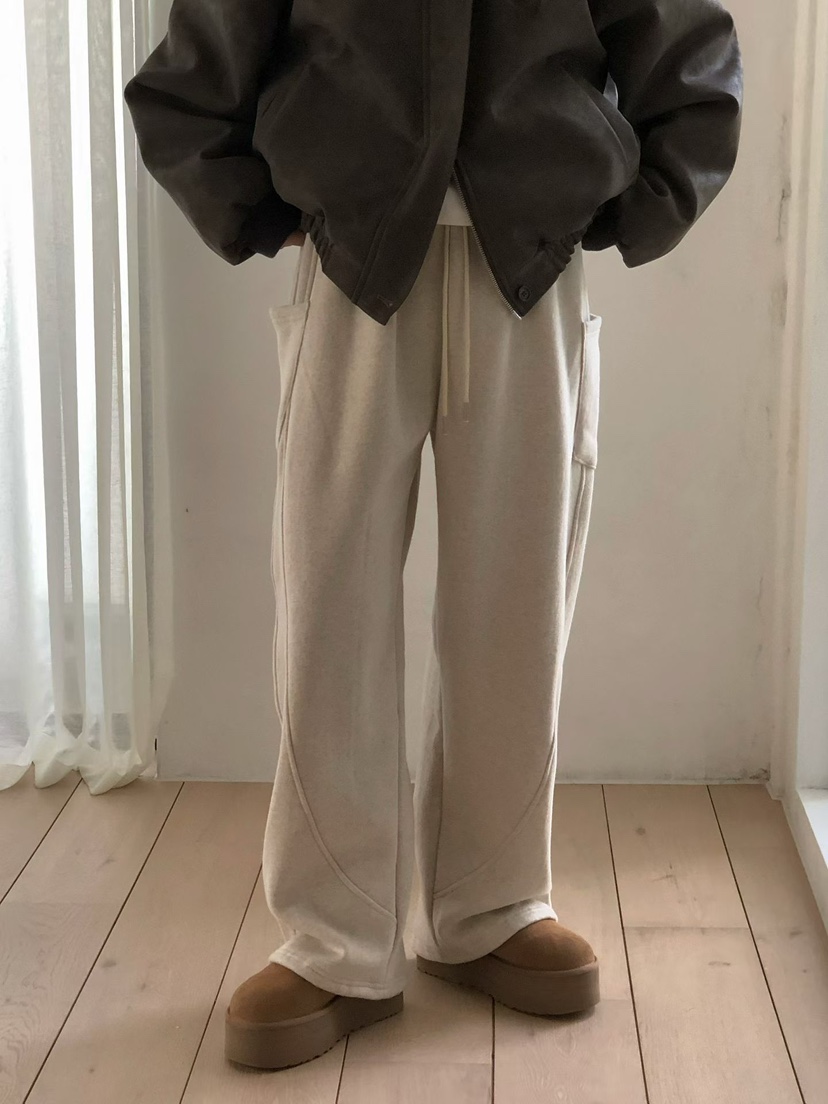 ONDO-P東大門㊣直郵女士新款休閑時尚熱賣人氣休閑褲口袋抓絨ONDO-P休閑褲圖色2