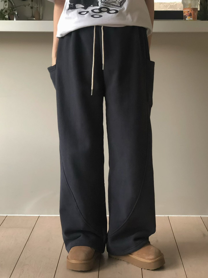 ONDO-P東大門㊣直郵女士新款休閑時尚熱賣人氣休閑褲口袋抓絨ONDO-P休閑褲圖色3