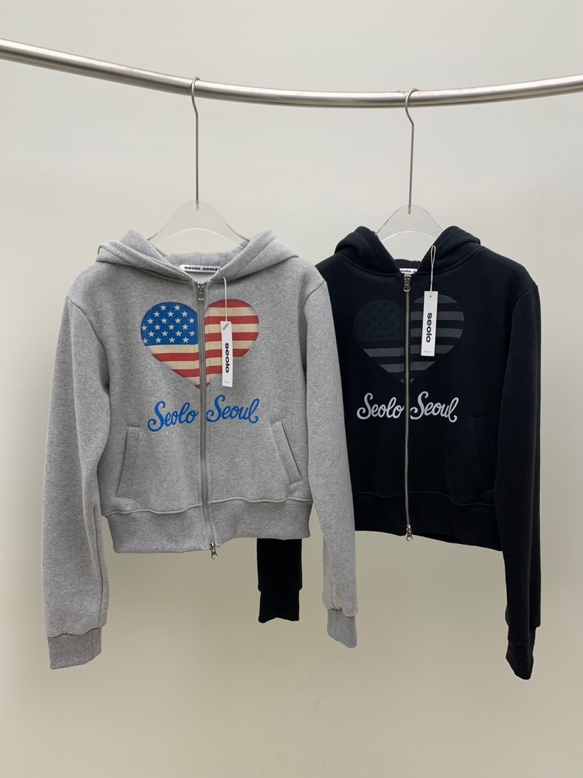 SEOLO東大門㊣代購女士新品25秋冬職業時尚熱賣人氣衛衣連帽衫Seolo seoul衛衣