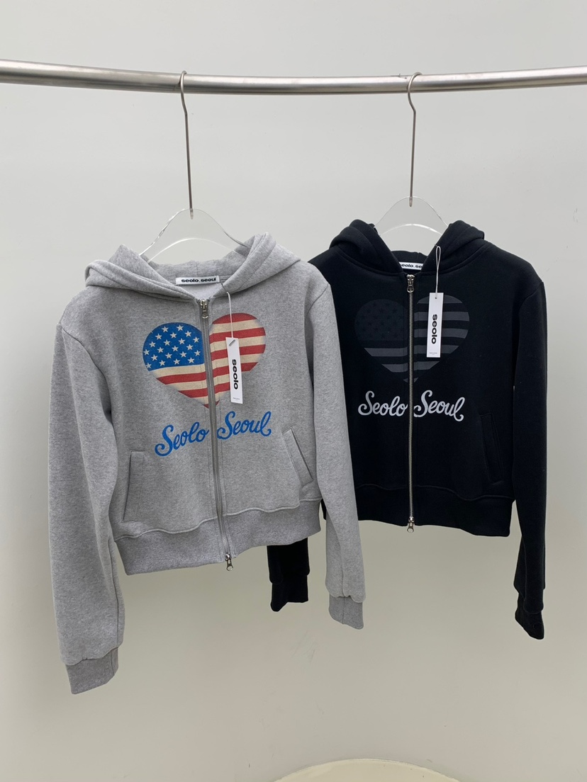 SEOLO東大門㊣代購女士新品25秋冬職業時尚熱賣人氣衛衣連帽衫Seolo seoul衛衣