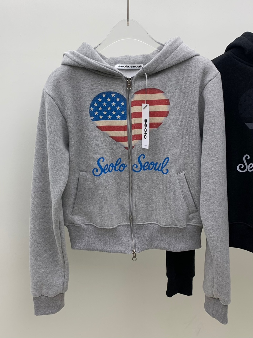 SEOLO東大門㊣代購女士新品25秋冬職業時尚熱賣人氣衛衣連帽衫Seolo seoul衛衣