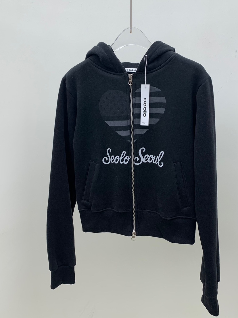 SEOLO東大門㊣代購女士新品25秋冬職業時尚熱賣人氣衛衣連帽衫Seolo seoul衛衣圖色1