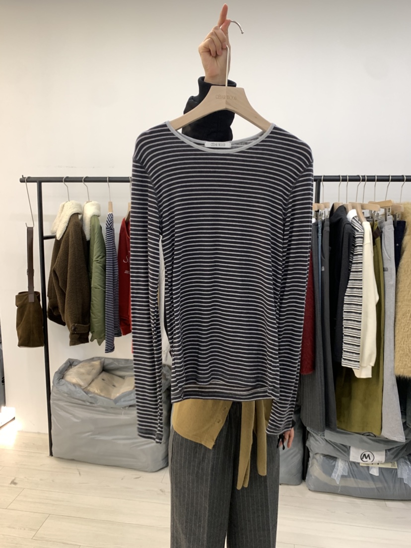 CEDARWOOD韓國代購㊣女士新品時尚推薦25秋冬長袖T恤美利奴羊毛CEDAR WOOD長袖T恤圖色3