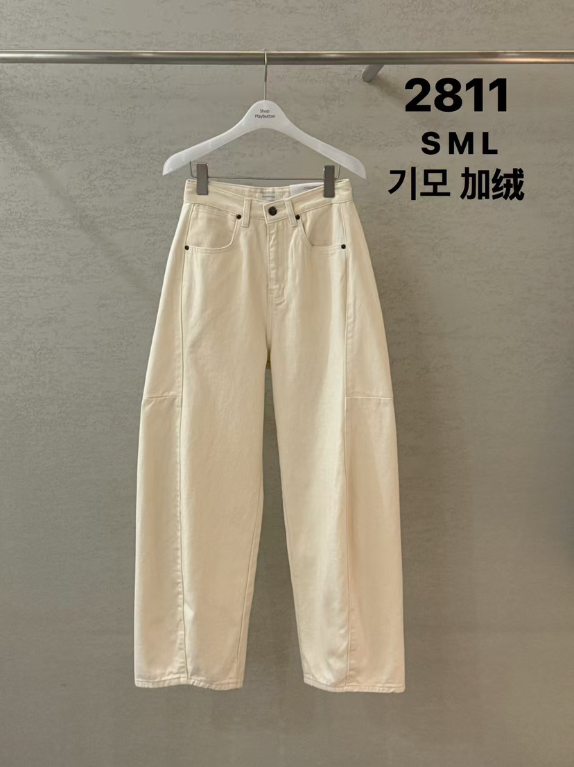 PLAYBUTTON-P韓國直郵㊣女裝新款推薦熱賣25秋冬人氣牛仔褲PLAYBUTTON牛仔褲圖色1
