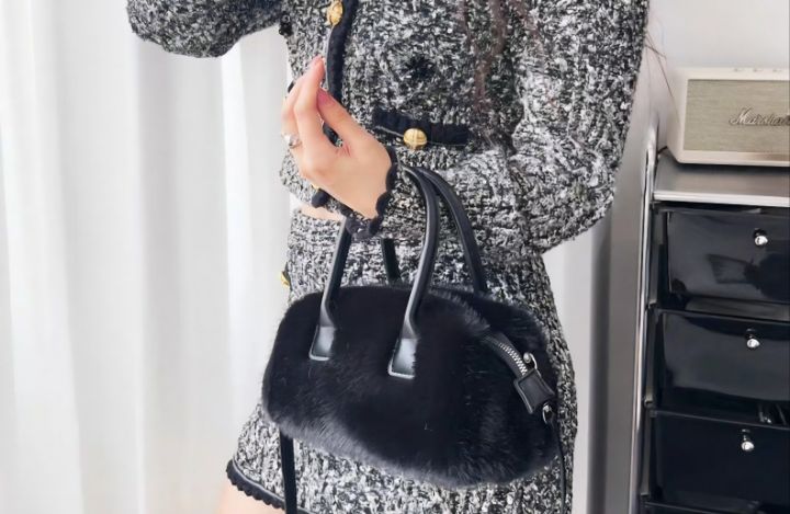 TROUVAILLE韓國直郵㊣女裝新款人氣職業休閑25秋冬單肩斜跨包TROUVAILLE單肩/斜跨包圖色3