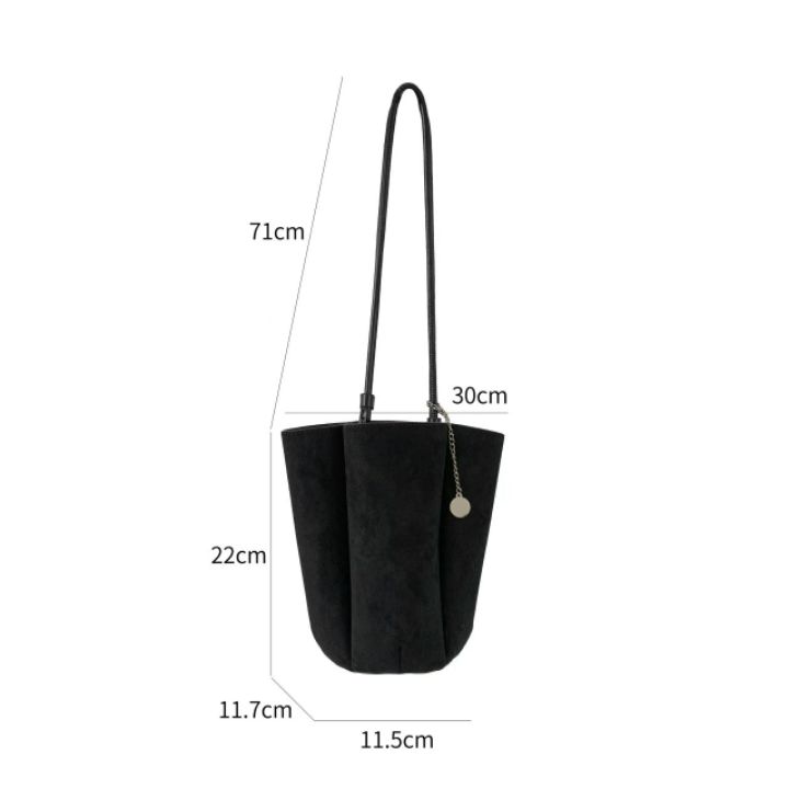 TROUVAILLE東大門㊣代購女士新款職業25秋冬單肩斜跨包麂皮TROUVAILLE單肩/斜跨包