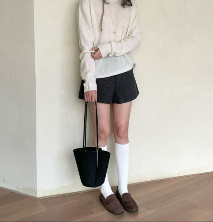 TROUVAILLE東大門㊣代購女士新款職業25秋冬單肩斜跨包麂皮TROUVAILLE單肩/斜跨包