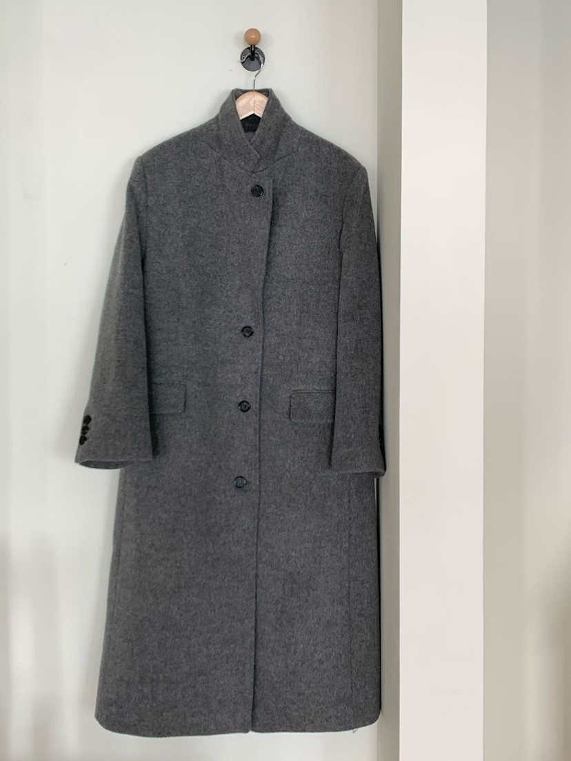 BINUS韓國代購㊣女士新款人氣熱賣25秋冬職業中長款大衣羊毛BINUS中長款大衣圖色1