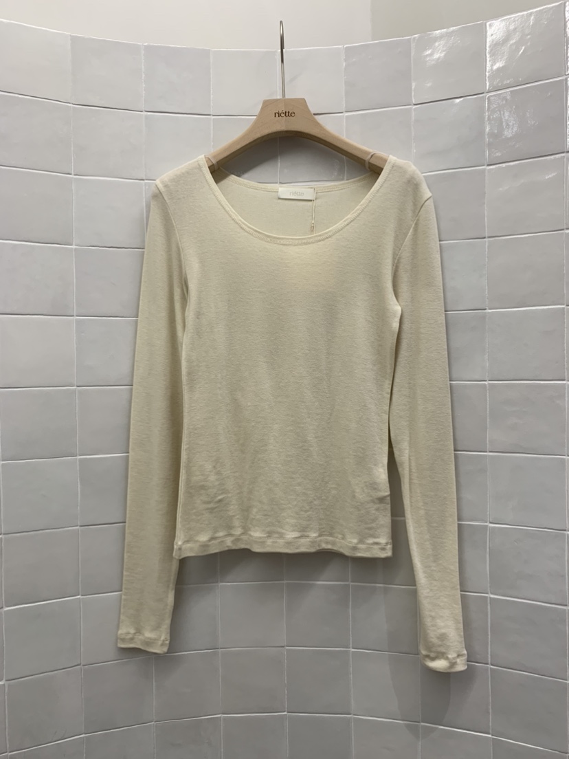 RIETTE韓國代購㊣女士新品人氣推薦休閑職業25秋冬熱賣長袖T恤RIETTE長袖T恤圖色1