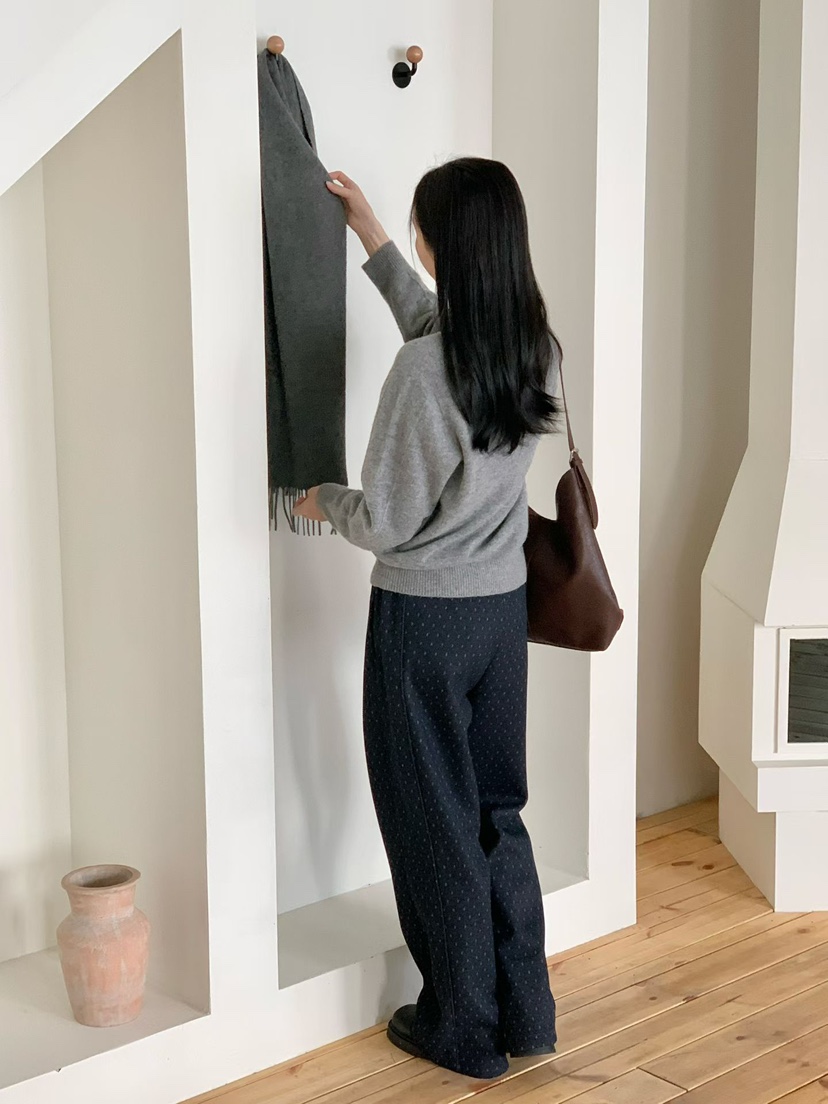 BINUS東大門㊣代購女裝新款25秋冬推薦熱賣職業人氣休閑褲加絨BINUS休閑褲