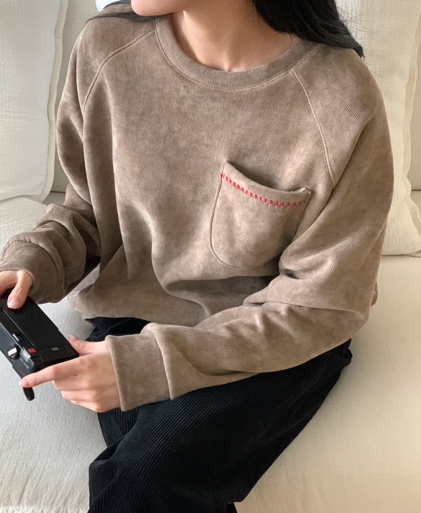 BINUS東大門㊣直郵女士新品時尚休閑25秋冬推薦人氣職業衛衣BINUS衛衣圖色2