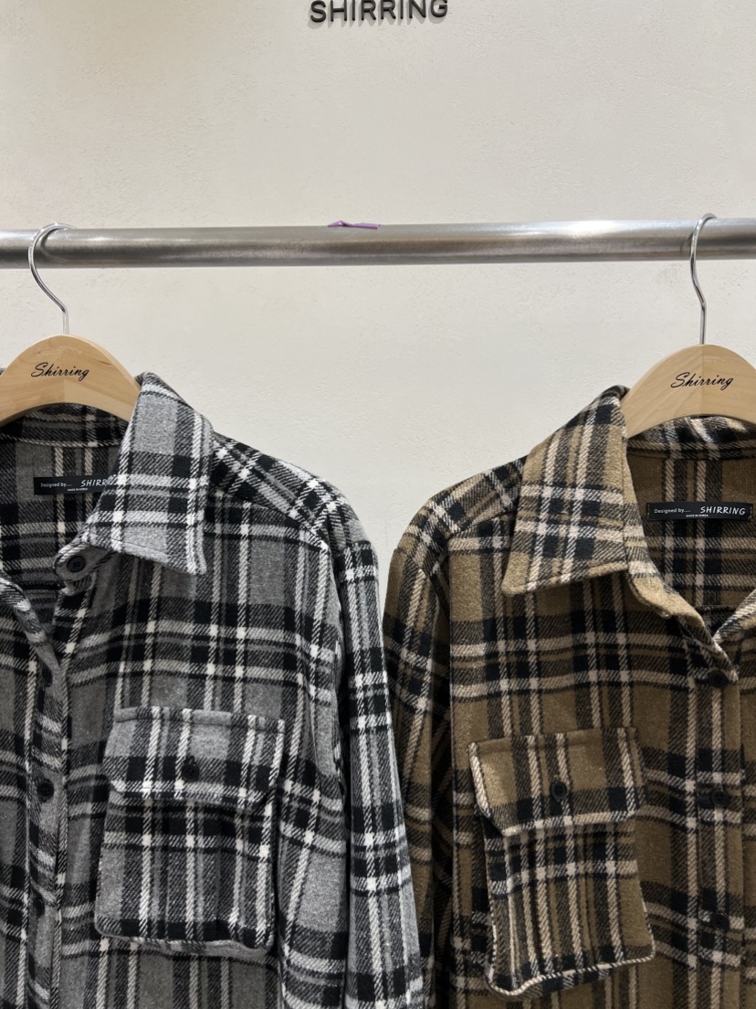 SHIRRING韓國代購㊣女士新品時尚人氣25秋冬襯衫蕾絲衫口袋SHIRRING襯衫/蕾絲衫