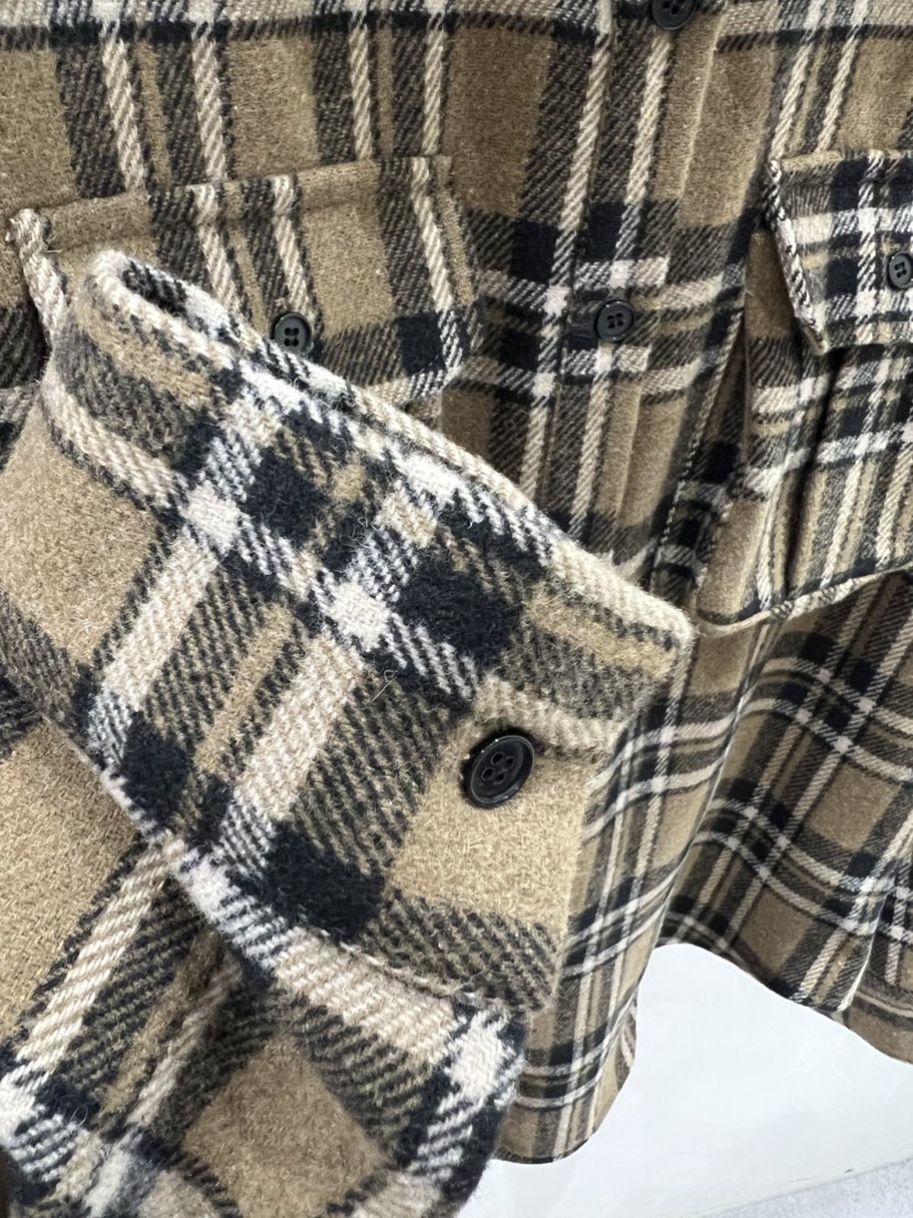 SHIRRING韓國代購㊣女士新品時尚人氣25秋冬襯衫蕾絲衫口袋SHIRRING襯衫/蕾絲衫