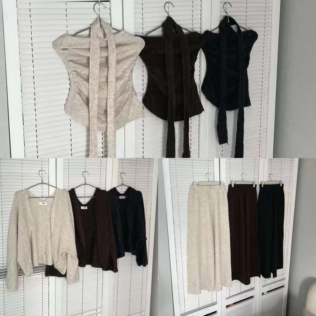 KITSCH東大門㊣直郵女士新款推薦25秋冬休閑套裝三件套含脖帶KITSCH套裝