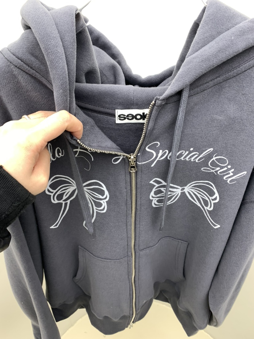 SEOLO韓國代購㊣女士新品推薦職業休閑25秋冬衛衣連帽衫拉鏈Seolo seoul衛衣