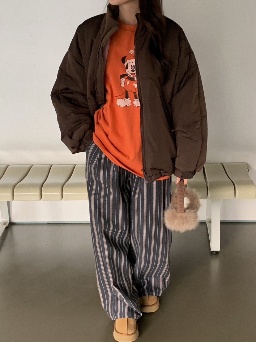 CAMEL-P韓國代購㊣女士新款時尚短款棉服填充Came_l 家短款棉服