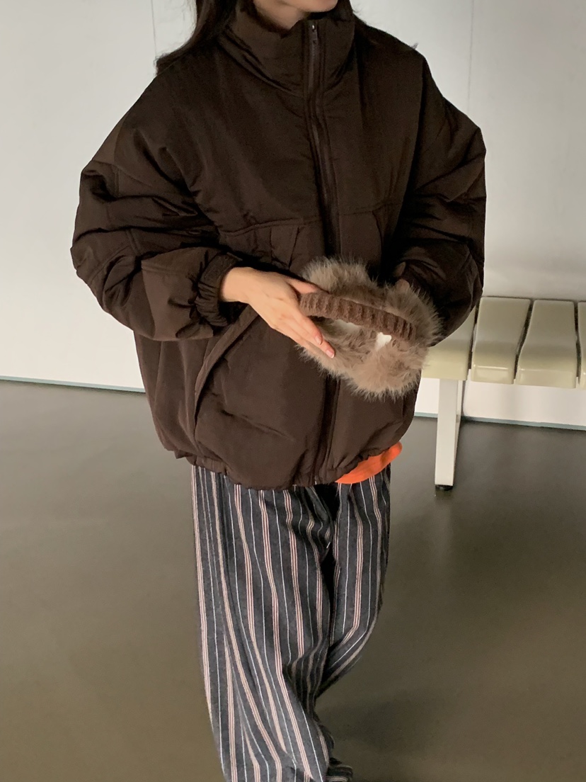 CAMEL-P韓國代購㊣女士新款時尚短款棉服填充Came_l 家短款棉服