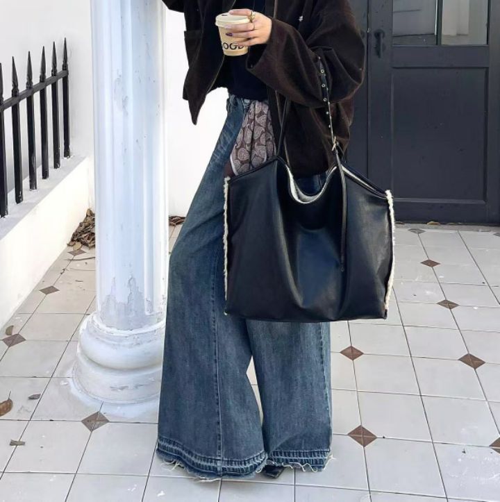 TROUVAILLE東大門㊣實拍女裝新款休閑熱賣職業單肩斜跨包雙面TROUVAILLE單肩/斜跨包