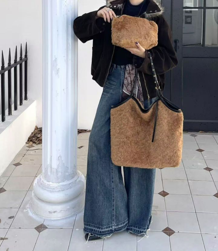 TROUVAILLE東大門㊣實拍女裝新款休閑熱賣職業單肩斜跨包雙面TROUVAILLE單肩/斜跨包