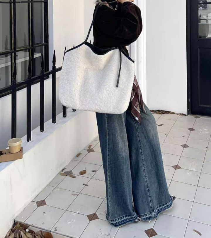 TROUVAILLE東大門㊣實拍女裝新款休閑熱賣職業單肩斜跨包雙面TROUVAILLE單肩/斜跨包圖色3