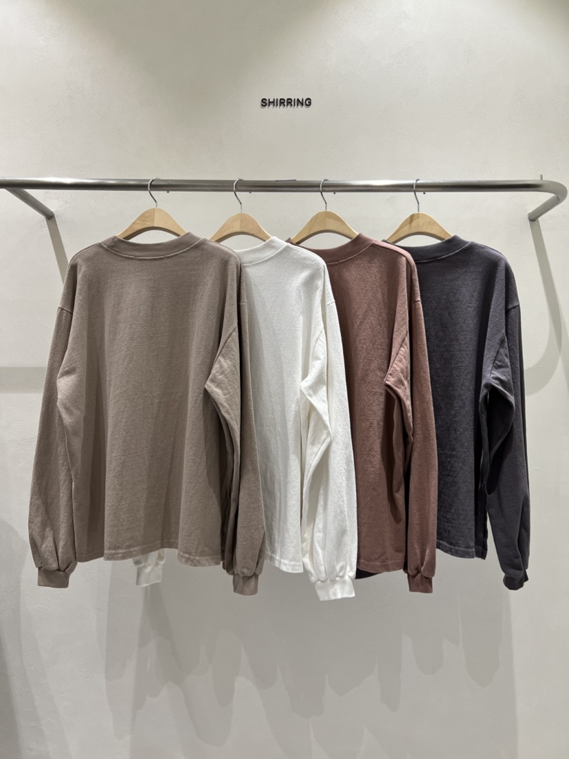 SHIRRING韓國代購㊣女裝新款25秋冬休閑時尚人氣熱賣長袖T恤SHIRRING長袖T恤