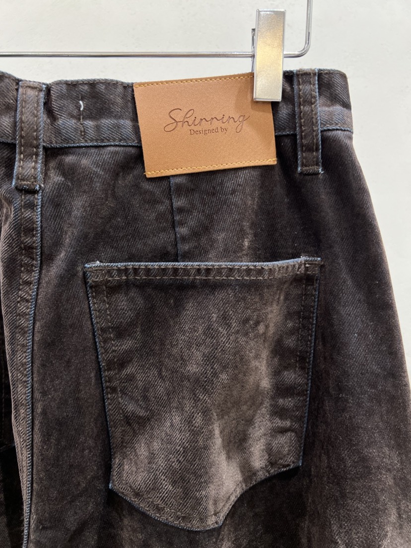 SHIRRING東大門㊣代購女士新品時尚人氣25秋冬休閑褲天鵝絨SHIRRING休閑褲