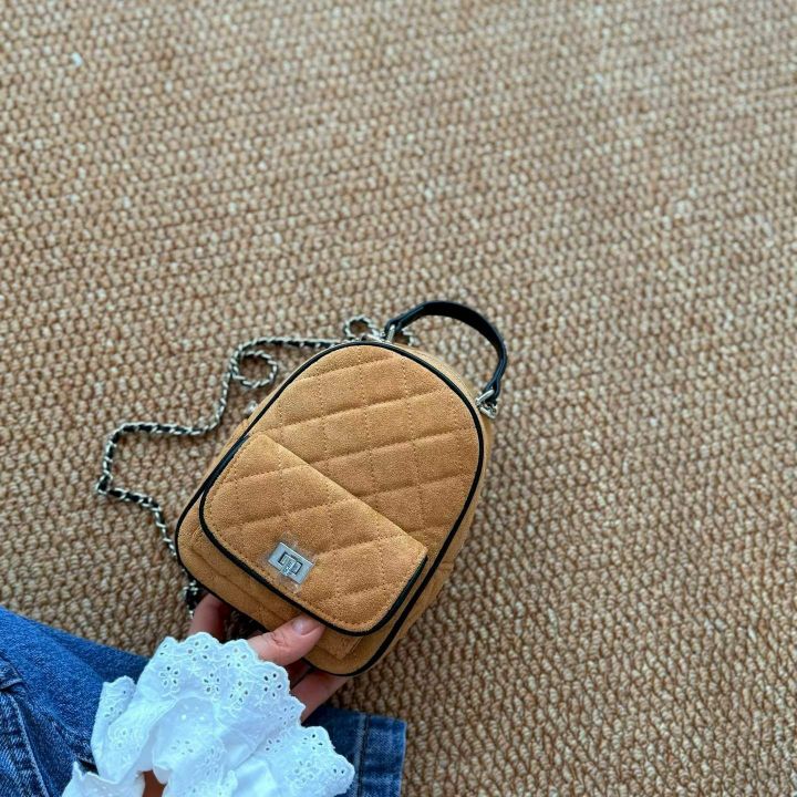 TROUVAILLE韓國直郵㊣女士新款休閑熱賣時尚單肩斜跨包絨面革TROUVAILLE單肩/斜跨包