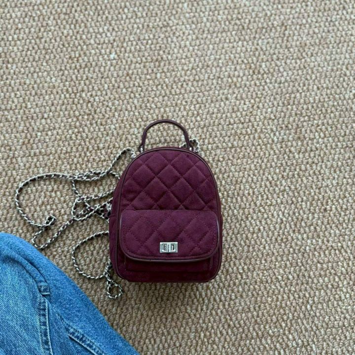 TROUVAILLE韓國直郵㊣女士新款休閑熱賣時尚單肩斜跨包絨面革TROUVAILLE單肩/斜跨包