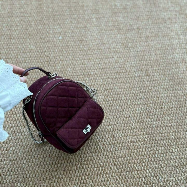 TROUVAILLE韓國直郵㊣女士新款休閑熱賣時尚單肩斜跨包絨面革TROUVAILLE單肩/斜跨包