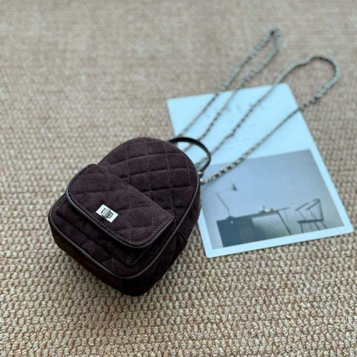 TROUVAILLE韓國直郵㊣女士新款休閑熱賣時尚單肩斜跨包絨面革TROUVAILLE單肩/斜跨包圖色1